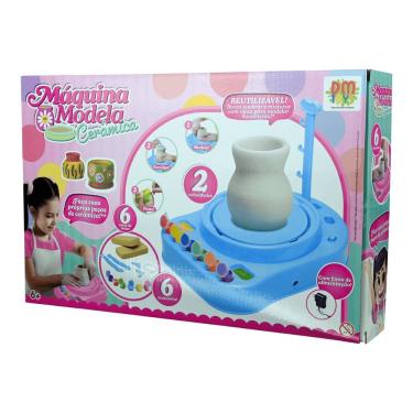 Imagem de Máquina de Modelar Cerâmica Infantil DMT7104 para Criar Peças Artísticas com Fonte de Alimentação DM Toys