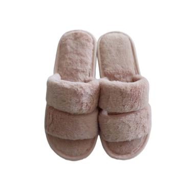 Imagem de Pantufa Feminina Faixa Dupla Rosa Basic+ Nº 37/38