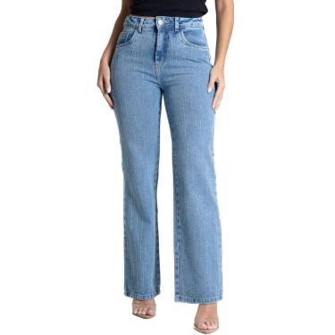 Imagem de Calça Jeans Sawary Reta - 282570 - Azul medio 42-Feminino