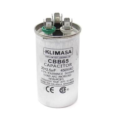 Imagem de Capacitor Duplo Klimasa CBB65 Original 20+2.5uF 450V Profissional, Com