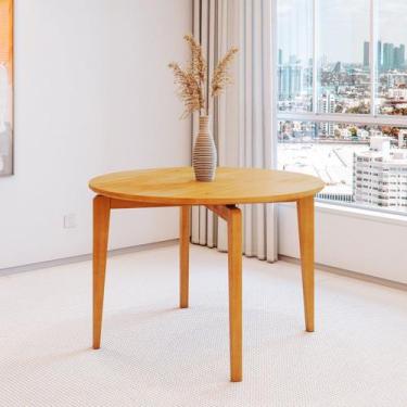 Imagem de Mesa para Sala de Jantar Redonda 115cm Seiva CabeCasa MadeiraOriginals