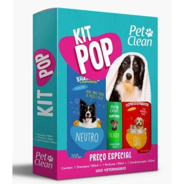 Imagem de Kit POP Pet Clean Shampoo + Perfume + Condicionador Pet Cães e Gatos
