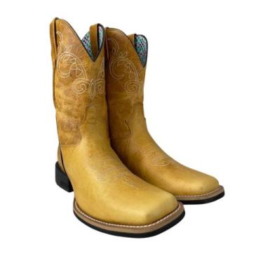 Imagem de Bota Texana Country Feminina Jácomo Fóssil Mostarda Ref:1011/UF, 37