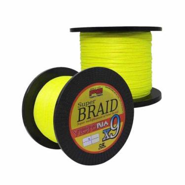 Imagem de Linha de Pesca Multifilamento Victoria 9 fios 150m Amarela 0.60mm 100L