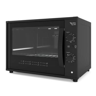 Imagem de Forno Elétrico de Bancada Terim Top 60 Black 60L 1750W com Grill e Luz Interna Preto 110V