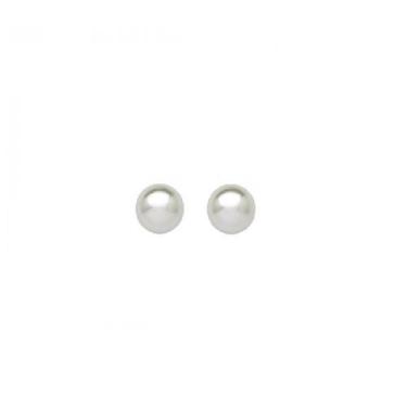 Imagem de Brinco Pérola Pequeno Banhado a Ródio Branco - 0,5 cm - VIDIÈ