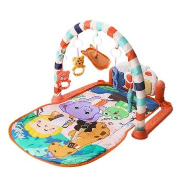 Imagem de Tapete de atividades musical para bebê brinquedo infantil bichinhos co