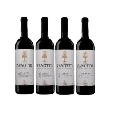 Imagem de Kit 4 Un Vinho Zanotto Tinto Seco Tannat 750 ml