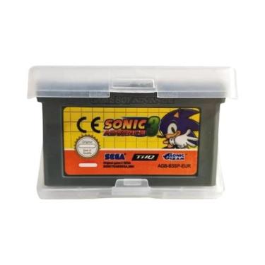 Imagem de Cartucho De Jogo Sonic the Hedgehog GBA Advance 1 2 3, Cartão De Jogo 