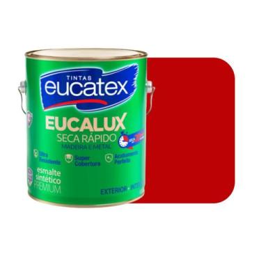 Imagem de Esmalte Sintético Eucatex 3,6L Seca Rápido Alta Cobertura, Vermelho