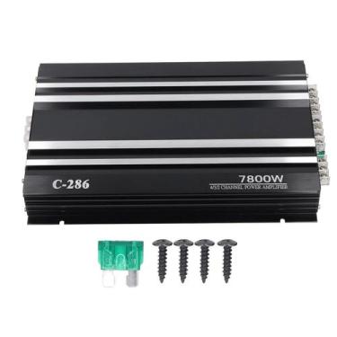 Imagem de Amplificador Automotivo 12V 7800W 4 Canais Classe AB Em Alumínio Para 