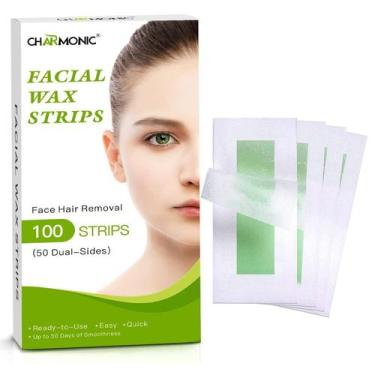 Imagem de Tiras de Cera Facial Charmonic 100 Unidades Removedor de Pelos