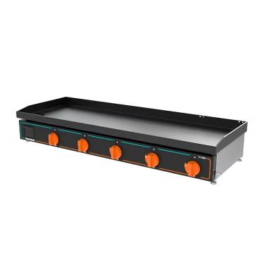 Imagem de Chapa Bifeteira Profissional a Gás C140N New Deguste Luxo 6,35mm 5 Queimadores 80000 BTUS Preto Venâncio