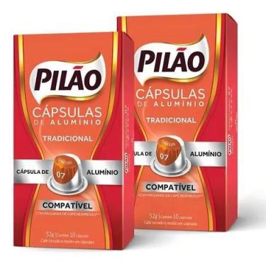 Imagem de Kit 20 Cápsulas Café Pilão Tradicional Compatível Nespresso