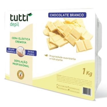 Imagem de Cera Depilatória Elástica Chocolate Branco Tutti Depil 1kg 