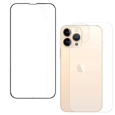 Imagem de Kit Película Cerâmica Dupla-Camada Frente + Verso Compatível iPhone 13 (iPhone 13 Pro)