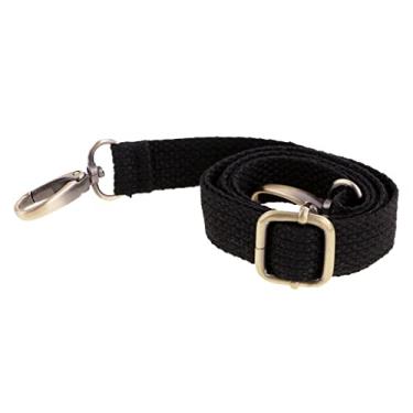 Imagem de Milageto Cinta para Bolsas, ​​ de, Bolsa de Mensageiro, Bolsa, Alças de Substituição de Cruzado, com Fivelas de Metal, 120cm, Preto