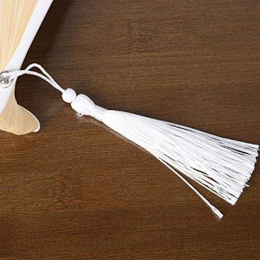 Imagem de Ventilador leve, Ventilador de bambu, Estágios Suporte de desempenho Ventilador de mão dobrável, para ferramenta de resfriamento ao ar livre Ventilador doméstico(Osso de leque branco)