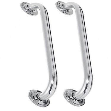 Imagem de Alça Apoio Kit 2 Uni Inox 50cm Banheiro Deficiente Idoso Cadeirante Acessibilidade