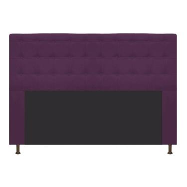 Imagem de Cabeceira Dama 160 Cm Queen Size Com Botonê Suede Roxo