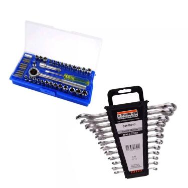 Imagem de Jogo De Ferramentas 52 Peças Soquetes e Chave Combinada 6 à 22mm