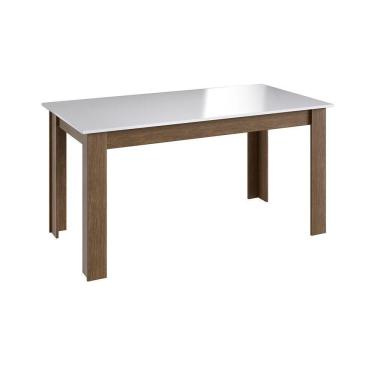 Imagem de Mesa Fixa Sala de Jantar com 4 Lugares Ameixa Negra Branco