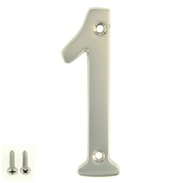 Imagem de ZW Hardware A200 10 cm latão fosco niquelado número 1