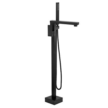 Imagem de Misturador Monocomando De Piso Para Banheira Quadrado Preto