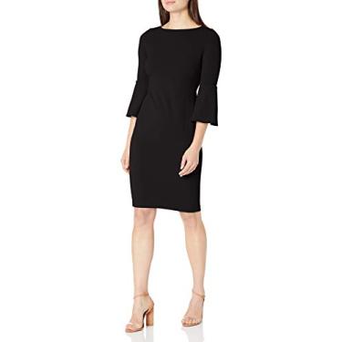 Imagem de Calvin Klein Vestido com bainha Peplum preto, Preto, 38
