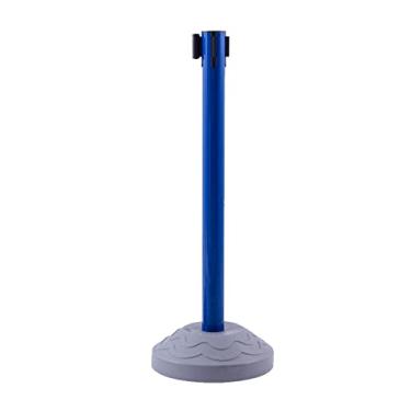 Imagem de Suportes, barreira de cinto retrátil, poste de escora de controle de multidão para serviço pesado, corrimão de isolamento de PVC cinto de guarda grade de guarda cerca de enfileiramento cinto telescóp