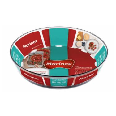 Imagem de Travessa Assadeira Vidro Temperado Vai ao Forno 2,4L Marinex