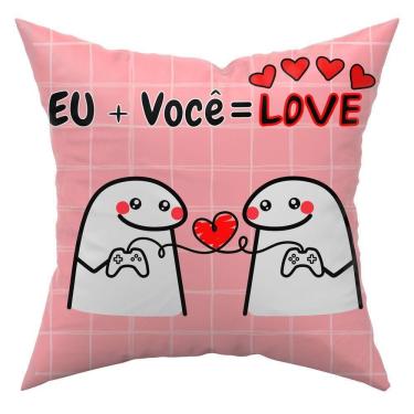 Imagem de Capa De Almofada Avulsa C/ Frases 45Cm X 45Cm Eu Mais Voce