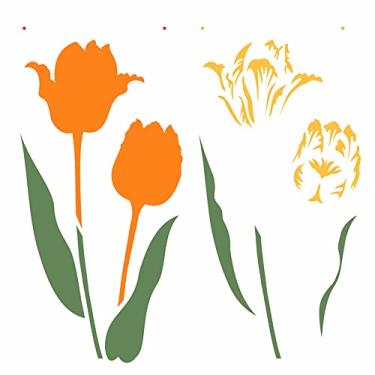 Imagem de Stencil de Acetato para Pintura Opa 30,5 X 30,5 2371 Flor Tulipa