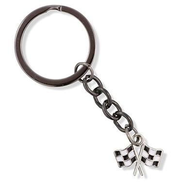 Imagem de Presentes para homens de carros | Chaveiro com bandeira quadriculada ou presentes de corrida para homens e acessórios de carro para homens, ótimos presentes para amantes de carros ou presentes de