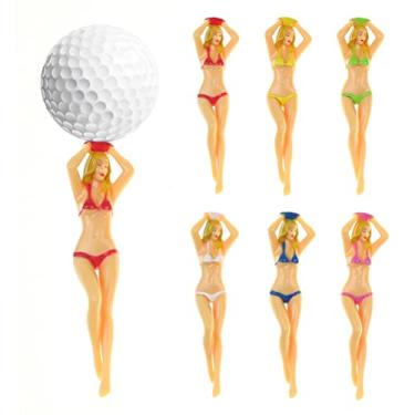 Imagem de ZHOUJIELUN 6 peças de biquíni colorido feminino camisetas de golfe novidade camisetas de plástico senhora menina camiseta de golfe para treinamento de golfe acessórios de golfe