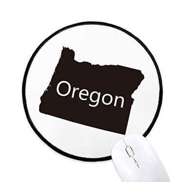 Imagem de DIYthinker Oregon Mapa dos Estados Unidos da América Mouse Pad Desktop Office Tapete redondo para computador