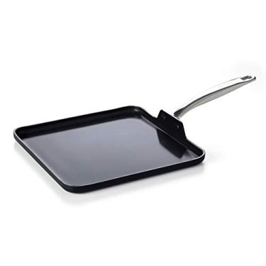 Imagem de GreenPan Chatham Black Prime Midnight Hard Anodizado Saudável Cerâmica Antiaderente, Frigideira de 28 cm, Livre de PFAS, Lavável na Lava-louças, Seguro para Forno, Preto