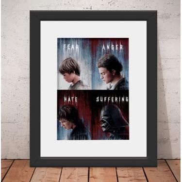 Imagem de Quadro Star Wars Darth Vader 56x46cm Vidro + Paspatur U0698