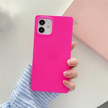 Imagem de Luxo Fluorescente Laranja Pó Verde Capa Protetora Para iPhone 14 13 11 12 XS Pro Max X XR 8 7 Plus Capa Traseira Brilhante, vermelho, para iPhone 11 (6.1)