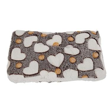 Imagem de OKJHFD Tapete de cama de cobaia coelho cama quente hamster roupa de cama de inverno quente hamster almofada para coelho hamster esquilo ouriço chinchila, 4 cores, grande, pequeno(large-coffee)