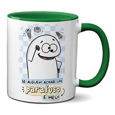 Imagem de Caneca Engraçada Flork Se Alguém Achar Um Parafuso É Meu (Verde)