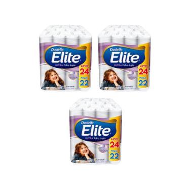 Imagem de Kit Papel Higiênico Folha Dupla Elite Ultra - 3 Pacotes Com 24 Rolos D