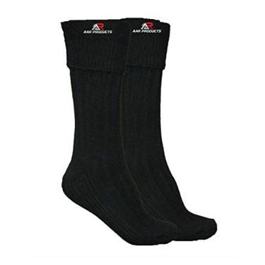 Imagem de Scottish Highland Wear Meias de mangueira de mistura de lã acessórios para kilt, Preto, G