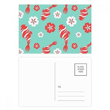 Imagem de Sakura Repeat Japan Pattern Postal Set Birthday Mailing Cartão de agradecimento