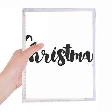 Imagem de Caderno de anotações de Natal com citação elegante e folhas soltas diário recarregável de papelaria