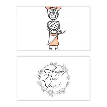 Imagem de Egito Múmia Horus Chapéu Porco Ano Novo Cartão de felicitações Mensagem Abençoada Presente