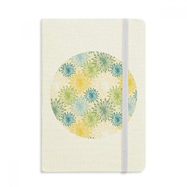 Imagem de Caderno de flor colorido dente-de-leão oficial de tecido capa dura diário clássico