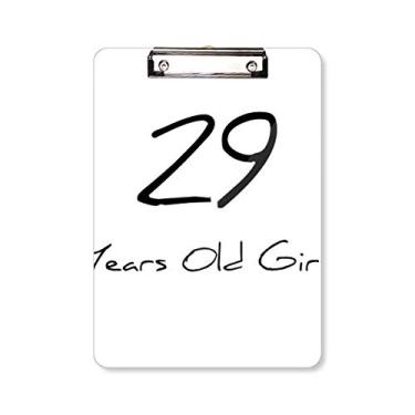 Imagem de 29 Years Old Girl Age prancheta pasta para escrita A4