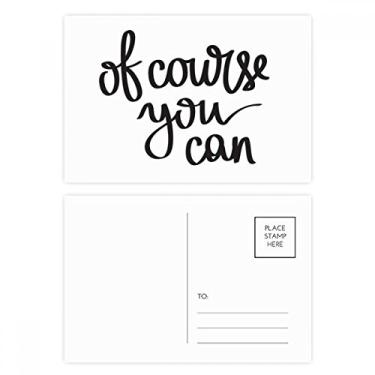 Imagem de Claro que você pode citar, conjunto de cartões postais de aniversário, cartão de agradecimento