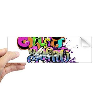 Imagem de DIYthinker Graffiti Street Culture Colorful Rap Palavras Retangulares Adesivo para Janela Notebook